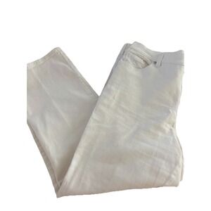 Gloria Vanderbilt Amanda Woman's 14 P‎ White Jean Capris Stretchy Comfort